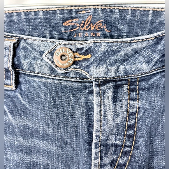Silver “Tina” Slim Fit Flare Mid Rise Stretchy Figure Flattering Jeans Size 32 - Picture 5 of 14
